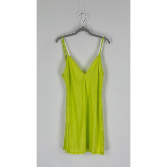 ASOS Tie Front Lettuce Edge 90s Mini Tea Dress Light Green Womens Size 2 New - Picture 11 of 13
